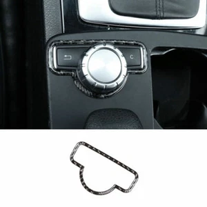 Real Carbon Fiber Inner Multimedia Button Frame Trim For Benz C-Class 2007-2014 - Picture 1 of 12