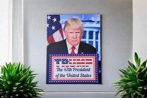 11" x 14" Canvas Print Wall Art Donald Trump 47th President of the United States - Picture 1 of 4