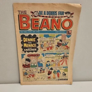 Vtg The Beano Comic #1861 March 18 1978 Dennis the Menace & Gnasher UK Magazine - Picture 1 of 4