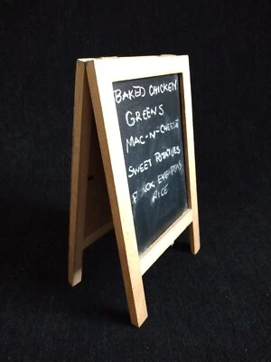 Chalkboard Dry Erase Board Double-Sided Easel A-Frame Small 10" x 6" Super Cute! - Image 1 of 4