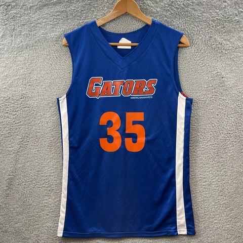 Florida Gators Basketball Jersey Mens Medium Blue Sleeveless Teamwork Athletic* Cover