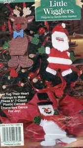 Three Little Wiggler Ornaments - Needlecraft Shop Plastic Canvas KIT - NEW - Picture 1 of 3