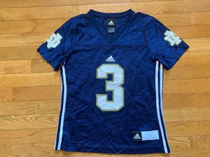 Notre Dame Fighting Irish Jersey Womens Sz Small Blue Adidas Football #5 - Picture 1 of 4