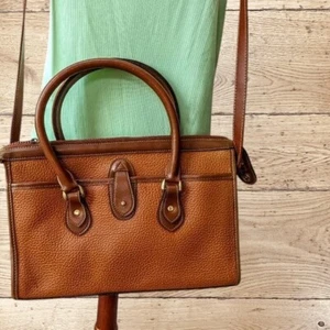 Bella Rose Collection brown leather detachable strap-sachel-shoulder bag - Imagen 1 de 12