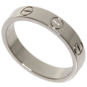 CARTIER   Ring mini love ring #50 K18 White Gold