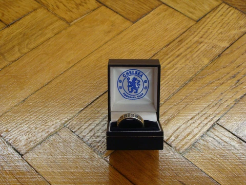 Chelsea Soccer Sterling Silver England CFC Football Band Ring Mens New S T R Y Cover