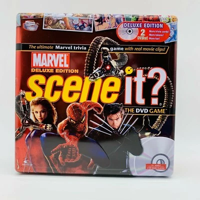 MARVEL Deluxe Edition - ESCENE IT? - THE DVD GAME ( Tin Box COMPLETE ) - Image 1 of 4