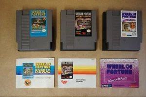 RARE ALL 3 "Wheel of Fortune" NES Nintendo Video Games, Covers & Manuals - Picture 1 of 8