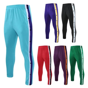 Men Pants Athletic Sweatpants Press Trousers Performance Basketball Stripes - Picture 1 of 72