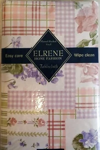 Floral Flannel Back Vinyl Tablecloths 52 x 52 Square - Picture 1 of 3