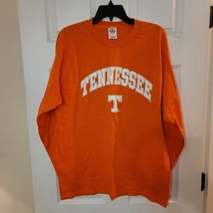 Vtg Tennessee Volunteers Shirt Men Large Orange Spell Out Long Sleeve Delta USA - Picture 1 of 22