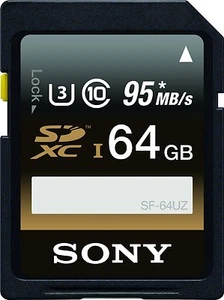 Sony 64GB FS NX100 XAVC S U3 SD card for Sony NX5R NX5 NX5U NX3 NX30U NX3/1 - Picture 1 of 3