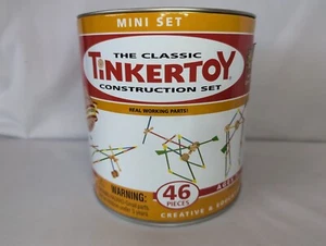 Classic TINKERTOY Construction Set 46 Pieces Playskool Wood Mini Set Complete  - Picture 1 of 13