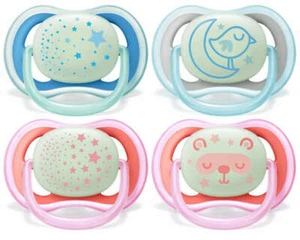 Avent Silicone Soother 6 Month+ Night Glow - 2 Pack Orthodontic Pacifier - Picture 1 of 9