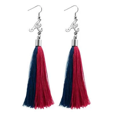 Atlanta Braves Tassel Earrings MLB Authentic Made by Little Earth New  - Image 1 of 2
