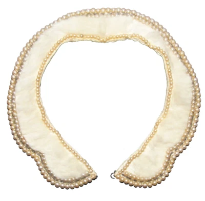 50s Pearl and Fur Collar 1950s Vintage Fashions Accessories Collars - Image 1 of 4