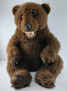 Vintage 1999 Discovery Channel GRIZZLY BEAR Realistic 31" Jumbo Plush Toy CLEAN! - Picture 1 of 14