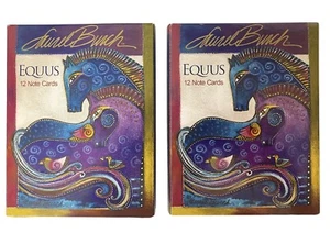 Vtg Laurel Burch Horse Equus Blank Note Cards Envelopes 23 Lot Rare Leanin Tree - Picture 1 of 10