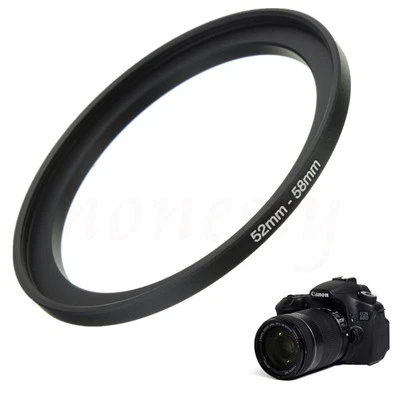 52-58mm Step-Up Metal Adapter Filter Ring /52mm Lens to 58mm Accessory for Camer - Image 1 of 4