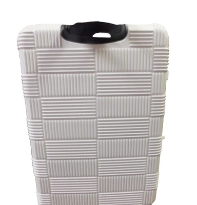 Жесткий большой клетчатый чемодан-спиннер American Tourister NXT — белый - Изображение 1 из 4