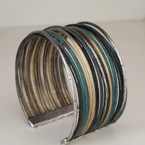 SILPADA FRESCO STERLING SILVER AND MIXED METALS CUFF BRACELET. - Picture 1 of 8