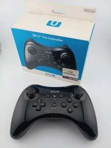 Original Nintendo Wii U Pro Controller Schwarz WUP-005 in OVP - Bild 1 von 20