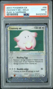 PSA 9 Pokemon TCG 2003 Pokemon Ex Ruby & Sapphire #96 Chansey Ex-Holo MINT - Picture 1 of 2