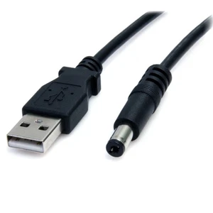 StarTech.com 2m USB to Type M Barrel Cable - USB to 5.5mm 5V DC Cable - USB to B - Picture 1 of 6