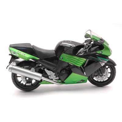 KAWASAKI ZX-14 2011 Green/Black 1:12 New Ray Moto Modellino Nuovo - Immagine 1 di 2