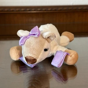 Dr. Browns Darcy il Cervo Crema e Viola Ciuccio Porta Denti Peluche Lovey - Foto 1 di 6