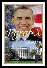 PRESIDENT BARACK OBAMA - USA FLAG - PORTRAIT POSTER - REALLY COOL ARTWORK!!!