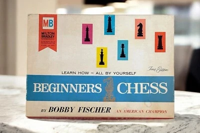 Milton Bradley Beginners Chess by Bobby Fischer 84 Pages Diagrams 1966 Vintage - Image 1 of 4
