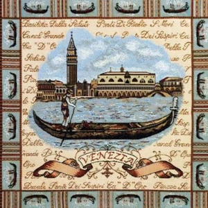 Gobelin Kissenbezug  " Venedig"  Dekokissen Kissenhülle Sofakissen Zierkissen - Bild 1 von 1