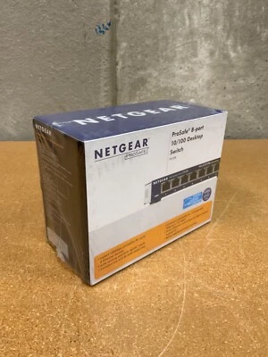 Netgear ProSAFE 8-port 10/100 Desktop Ethernet Switch Model FS108 - BRAND NEW - Image 1 of 3