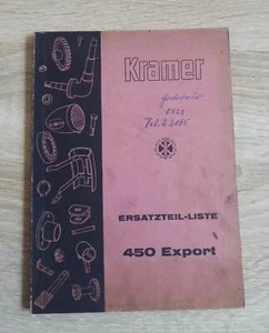 Kramer Schlepper 450 Export Ersatzteilliste - Bild 1 von 1