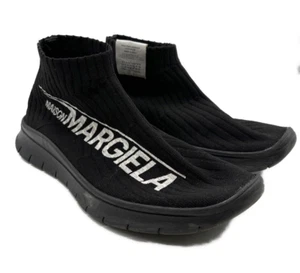 Maison Margiela Logo Sock Shoes Men's Black w/box Size 41 (US:11) Used From JP - Picture 1 of 8