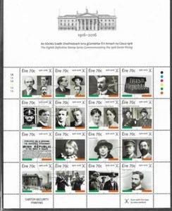 IRLANDA 1916 Pascua levantamiento aniversario república irlandesa 2016 usado hoja especial - Imagen 1 de 1
