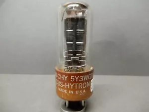 Tubo de vacío base marrón CBS Hytron JAN CHY 5Y3WGTA Amplitrex probado y garantizado - Imagen 1 de 4