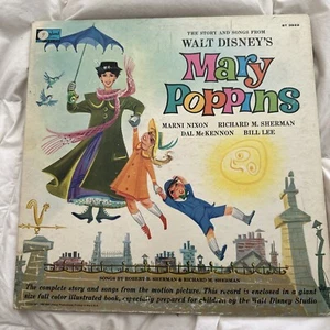 Walt Disney Mary Poppins LP Disneyland Mono + Book ST3922 Vinyl Record - Picture 1 of 6