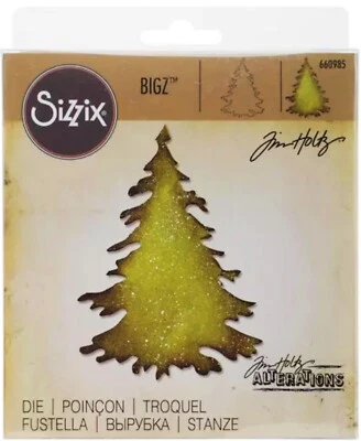 Sizzix Bigz Evergreen die #660985 Retail $22.99 Cuts fabric, by Tim Holtz - Image 1 of 4