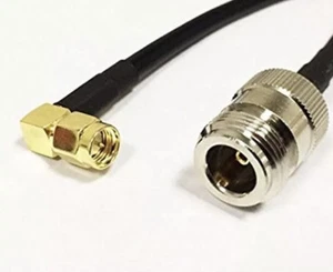 SMA male Right angle to N type Female RG58 pigtail cable 20" for wifi USA High Q - Picture 1 of 1