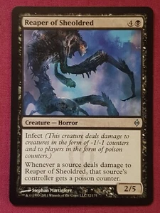 Magic The Gathering NEW PHYREXIA REAPER OF SHEOLDRED black card MTG - Imagen 1 de 2