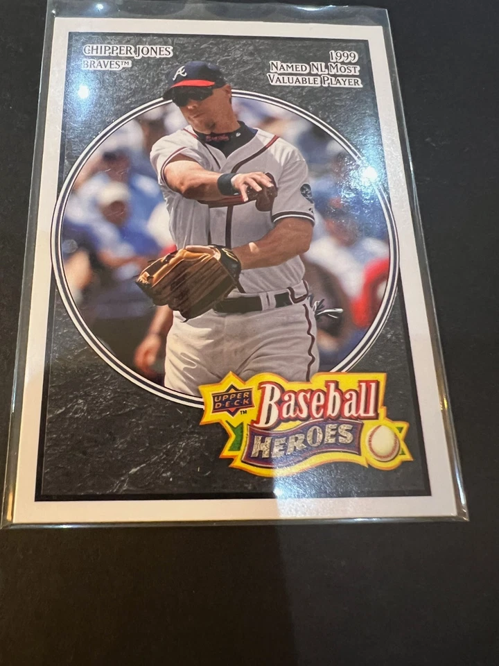 BLACK Chipper Jones - Atlanta Braves -2008 Upper Deck Baseball Heroes #6 Free SH - Image 1 of 1