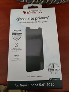 ZAGG Glass Elite+ Privacy Screen Protector - iPhone 12 mini & 13 mini - Picture 1 of 2
