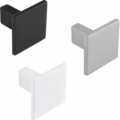 Möbelknopf eckig Türknopf Schrankknopf Küchenknopf massiv ROCK Möbelgriff 28x28 - Bild 1 von 4