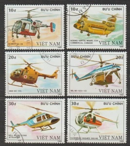 1989 Vietnam 6 Stamps Helicopters Collection Cto Never Hinged  - Picture 1 of 1