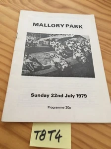 Mallory Park Juillet 1979 Programa Carrera Racing Moto Colección - Imagen 1 de 9