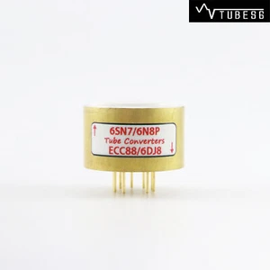 Un tubo de vacío chapado en oro 6SN7 6N8P a ECC88 6DJ8 tubo convertidor enchufe - Imagen 1 de 11