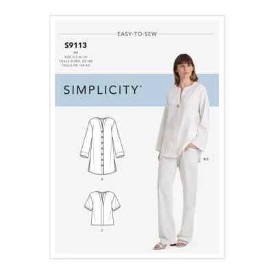 EASY Simplicity Pattern S9113 Misses Top, Tunic & Pull On Pants Sz 6-14 & 16-24 - Image 1 of 4