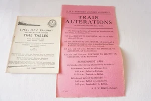 Junio 1943 LMS Comité de Condados del Norte Horario Ferroviario Irlanda Irlandesa - Imagen 1 de 5